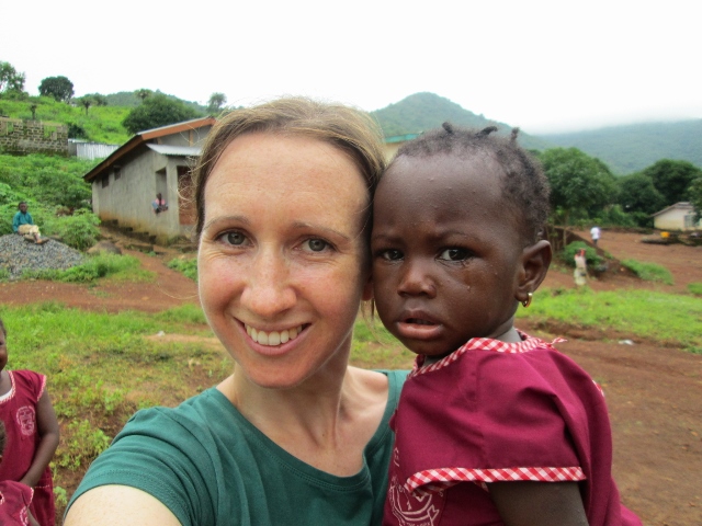Anna and a school child