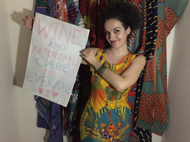 Women's March in Freetown: affordable care for everyone.