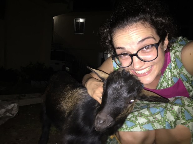 I might not have a child, but I had a goat! His name was Nyandeyama and he sadly died at my birthday.